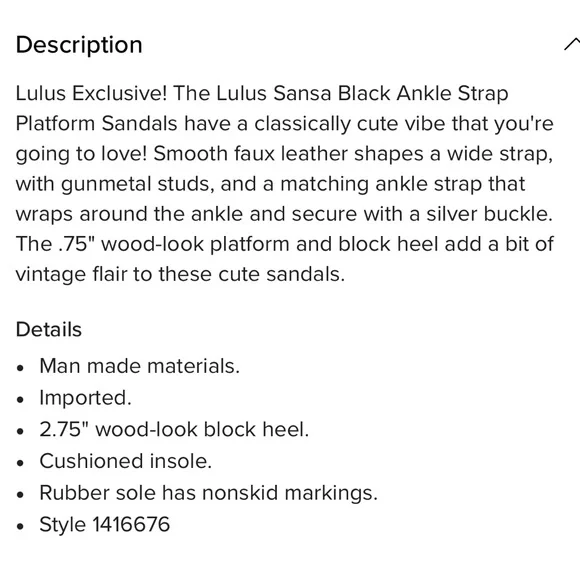 LULUS black ankle strap platform sandals - Picture 11 of 12